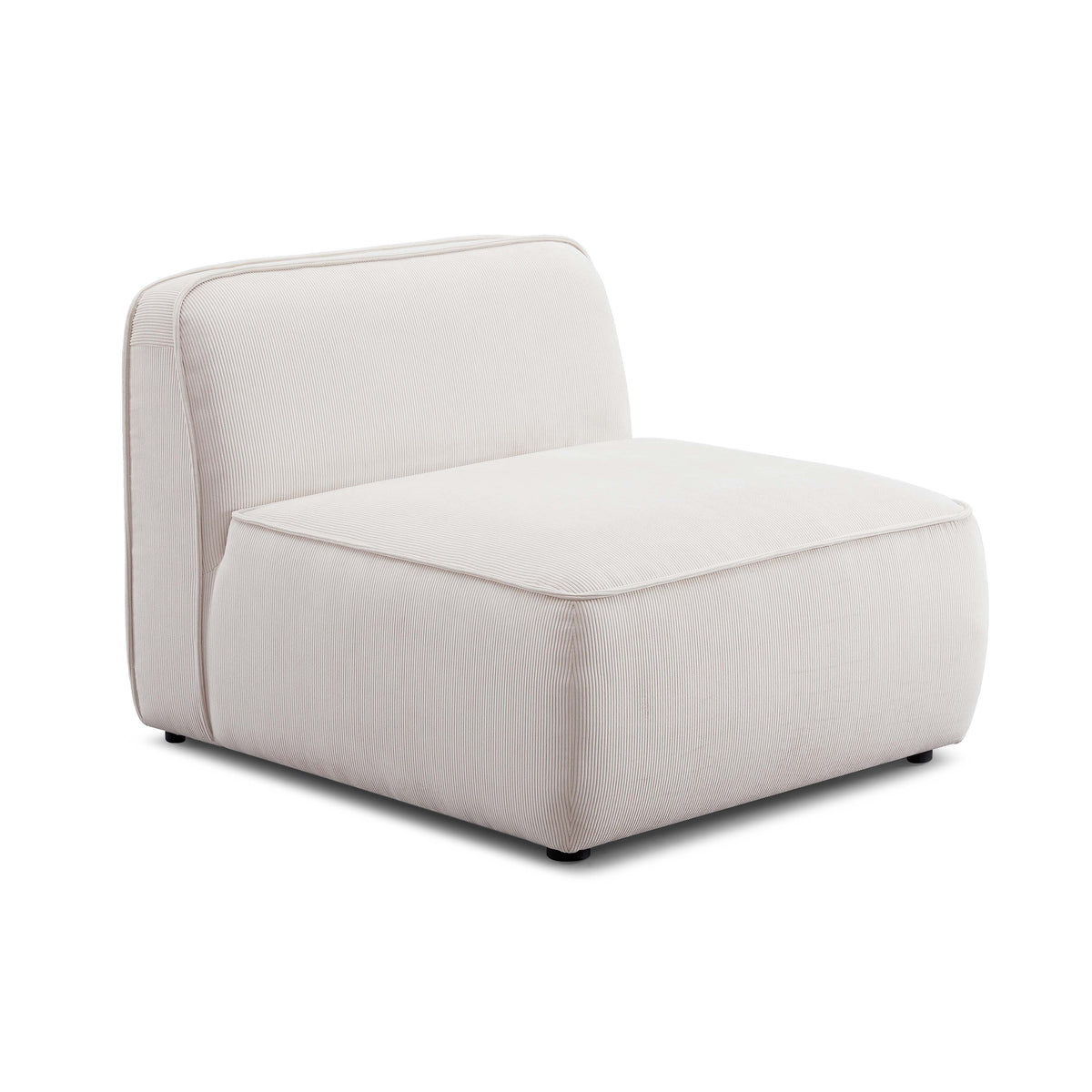 Travie Modular Armless Chair - White Sand - Image 1