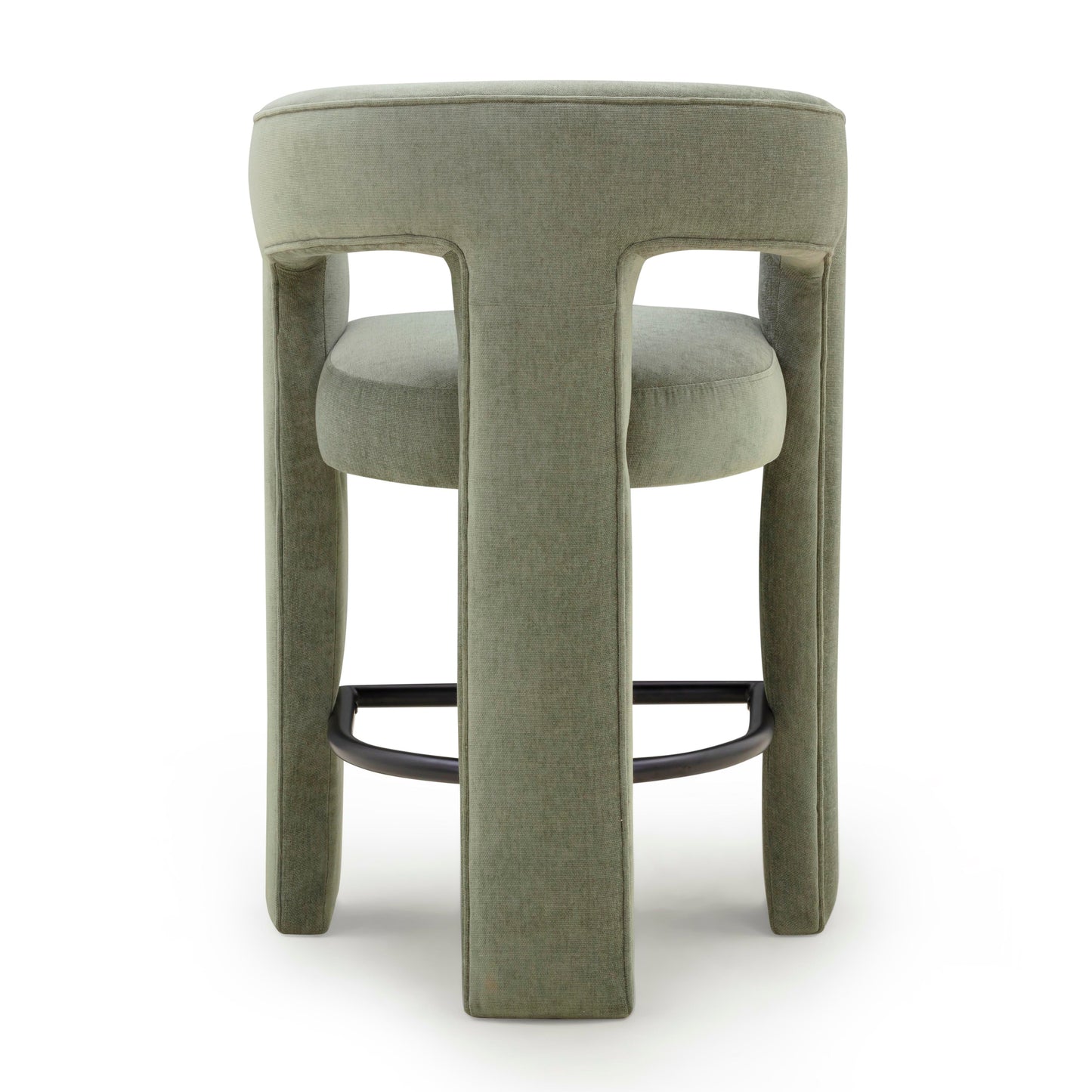 Malone Performance Chenille Stool - Green / Counter Height - Image 4