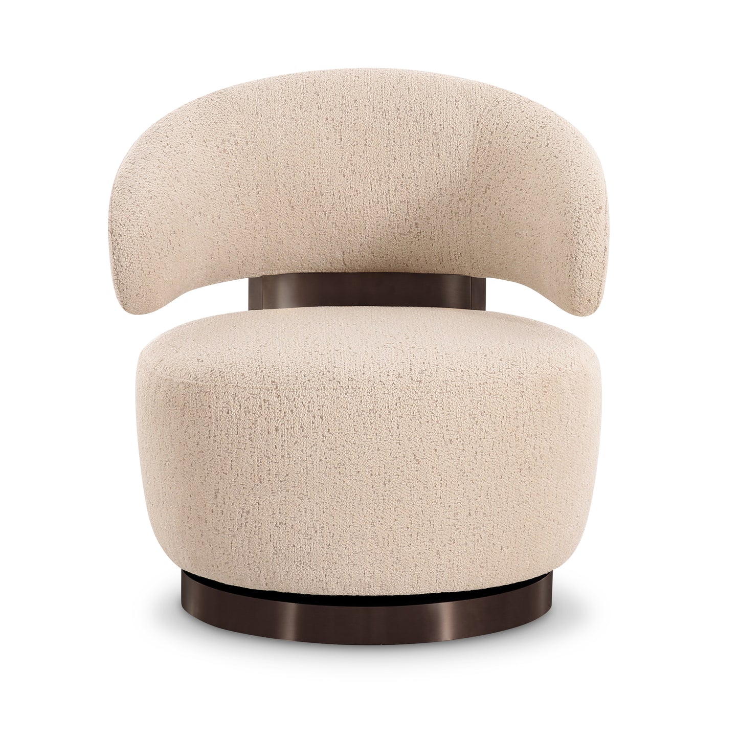 Austin Swivel Accent Chair - Cream - Image 3