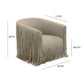 Shag Me Performance Vegan Leather Swivel Accent Chair - Grey - Image 6