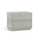 Julieta 28" 2-Drawer Nightstand - Grey - Image 2