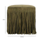 Daphne Square Suede Fringe Ottoman - Olive Green - Image 5