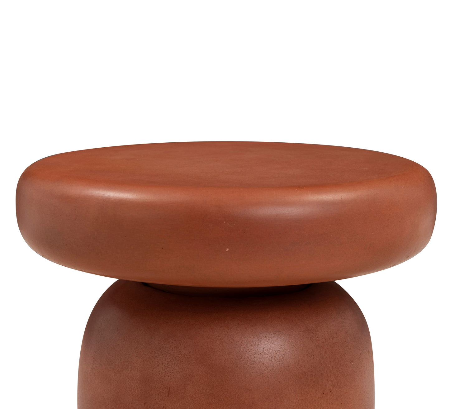 Lydia Concrete Indoor/Outdoor Side Table - Red - Image 4