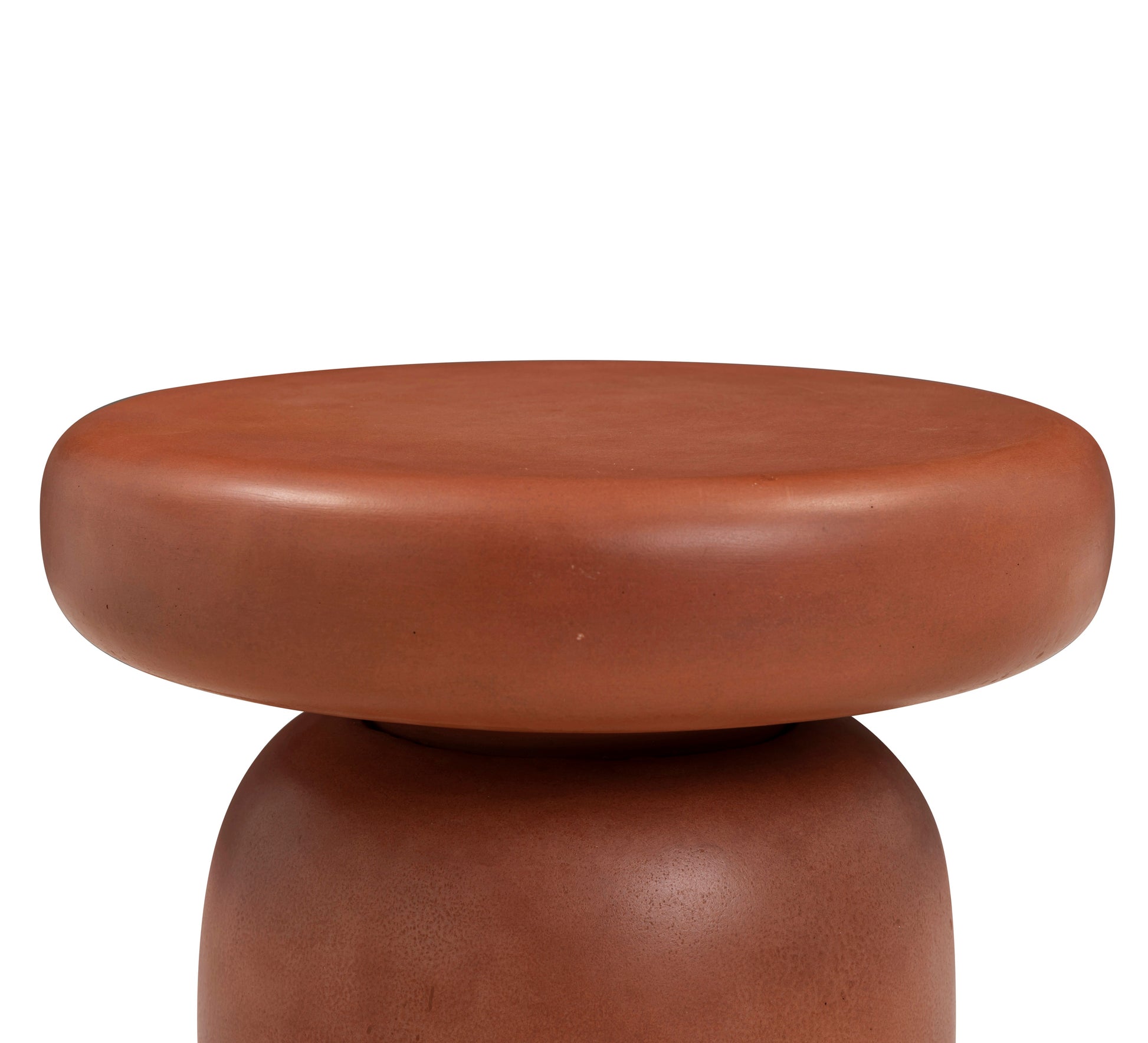 Lydia Concrete Indoor/Outdoor Side Table - Red - Image 4