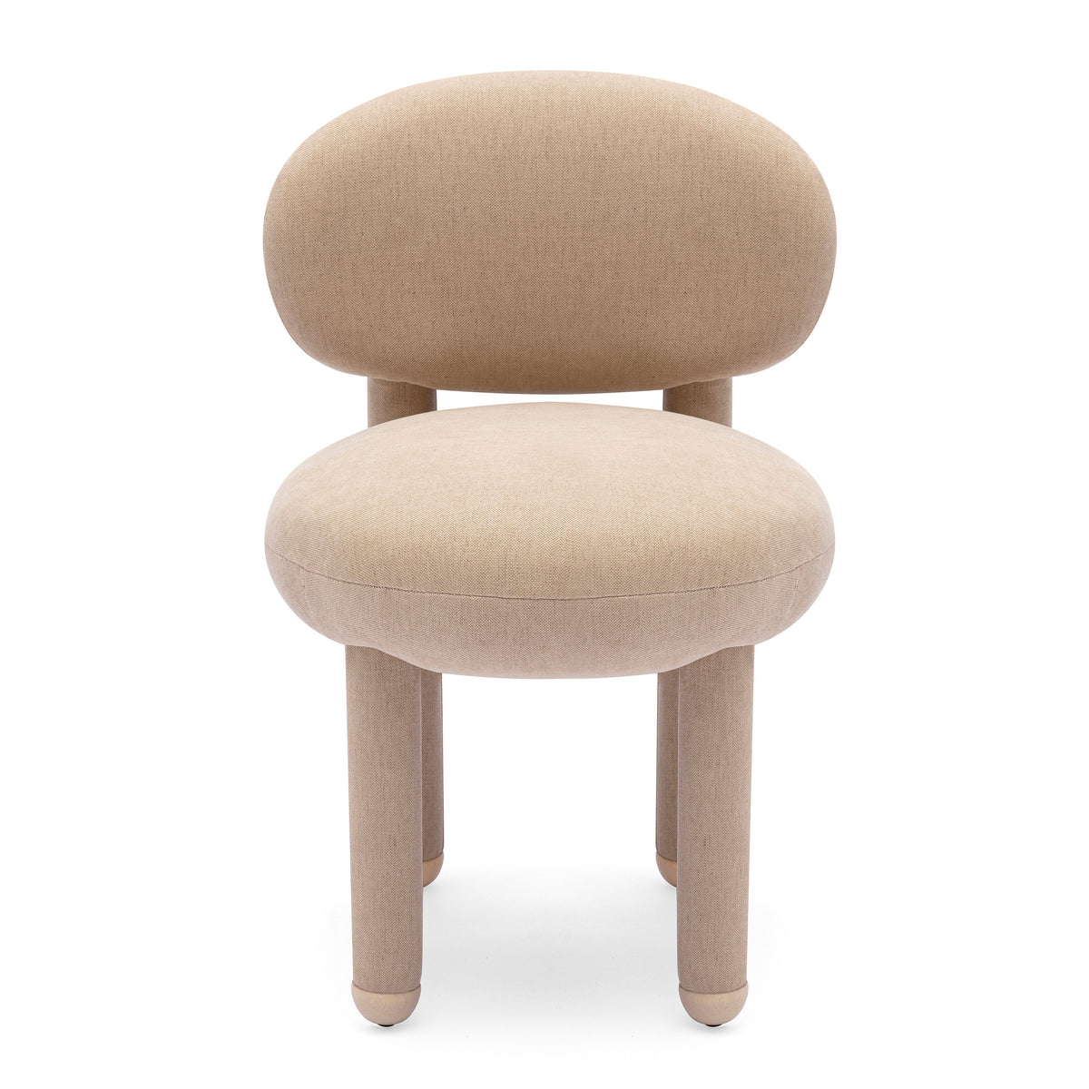 Manu Performance Fabric Side Chair - Tan - Image 3