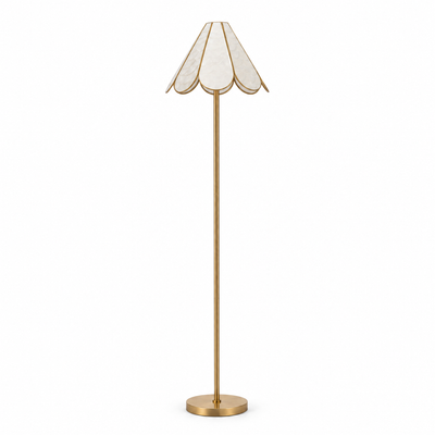 Marfa Capiz Shell Gold Floor Lamp - Image 1