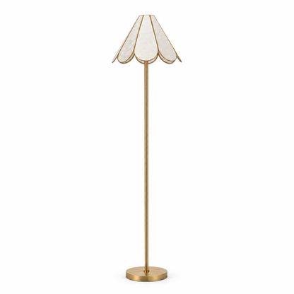 Marfa Capiz Shell Gold Floor Lamp - Default Title - Image 1