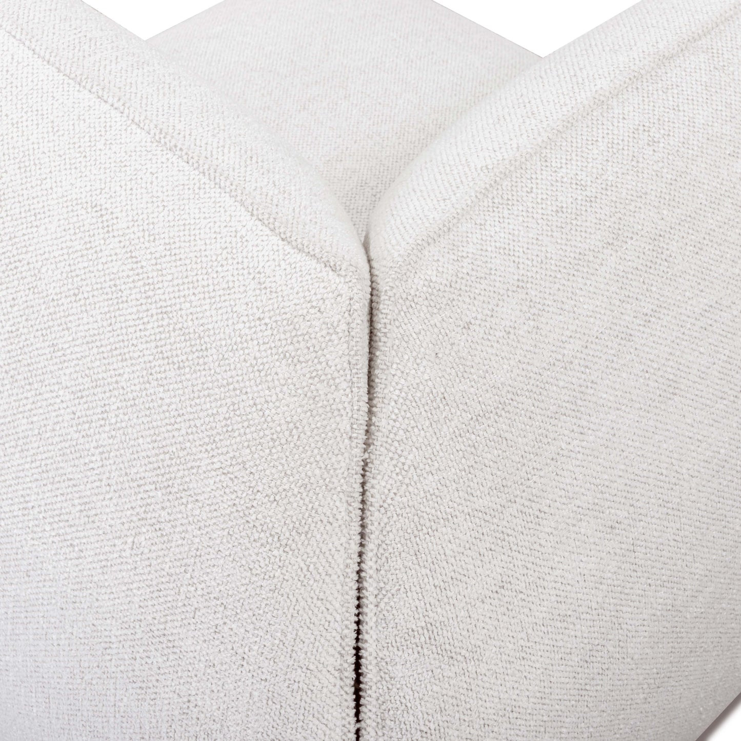 Arezza Stone White Contract-Grade Basketweave Chenille Corner Chair - Image 6