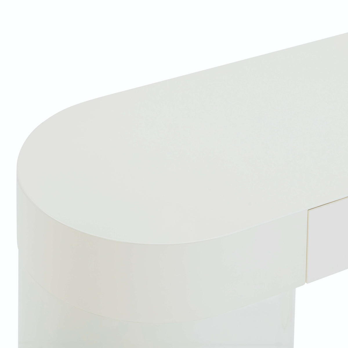 Mira 50" High Gloss Console Table - Cream - Image 8