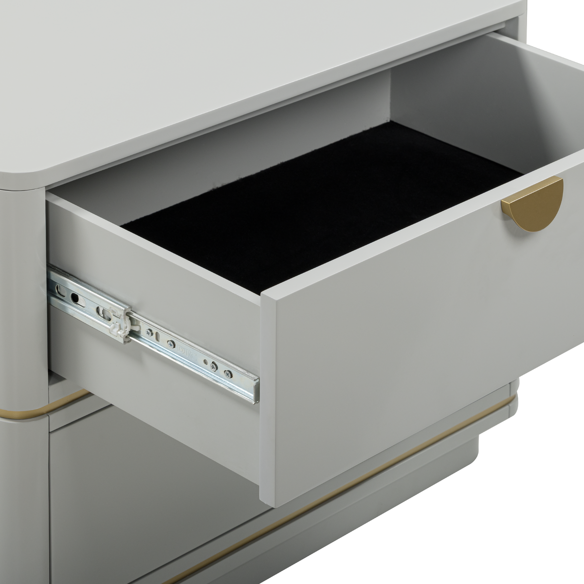 Julieta 28" 2-Drawer Nightstand - Grey - Image 5