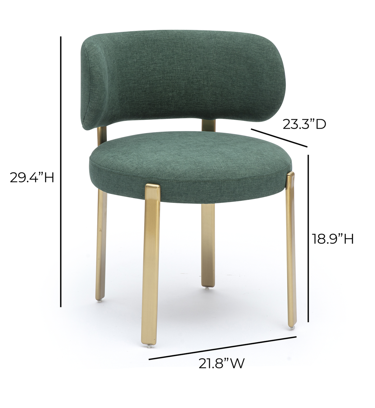 Margaret Dining Chair - Green - Image 7