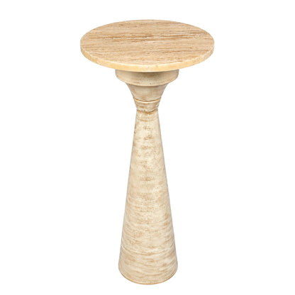 Tara Side Table - Travertine - Image 1