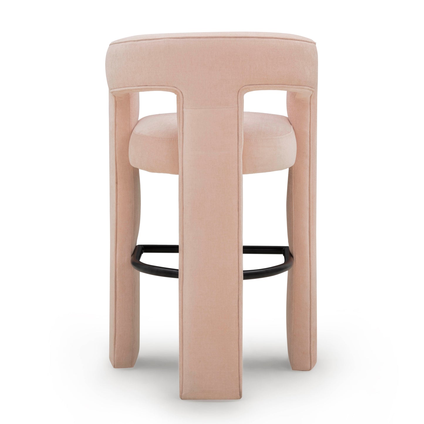 Malone Performance Chenille Stool - Blush / Bar Height - Image 5