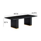 Chelsea Oak Wood Rectangular Dining Table (79"-96") - Black / 96" - Image 8