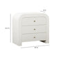 Hump 38" Arched 3-Drawer Bedside Chest - White - Image 7