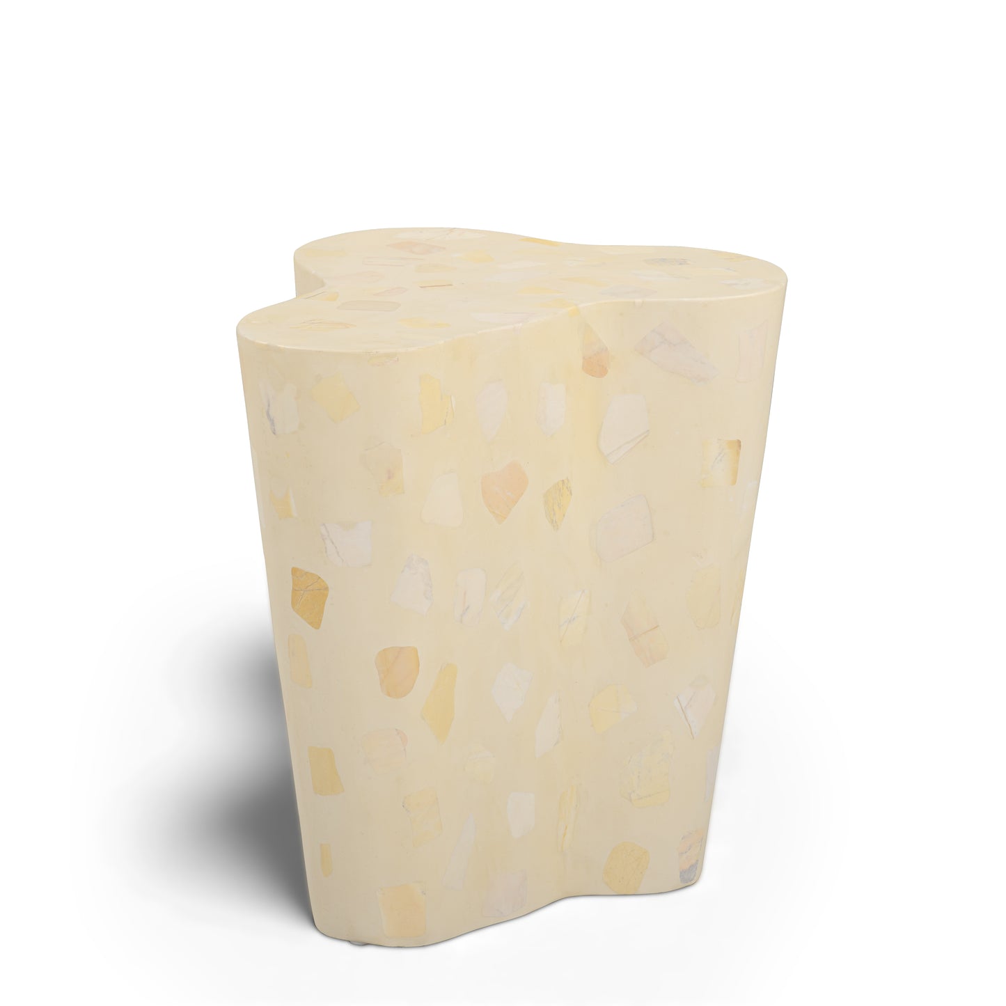 Slab Faux Terrazzo Indoor/Outdoor Side Table - Butternut - Image 3
