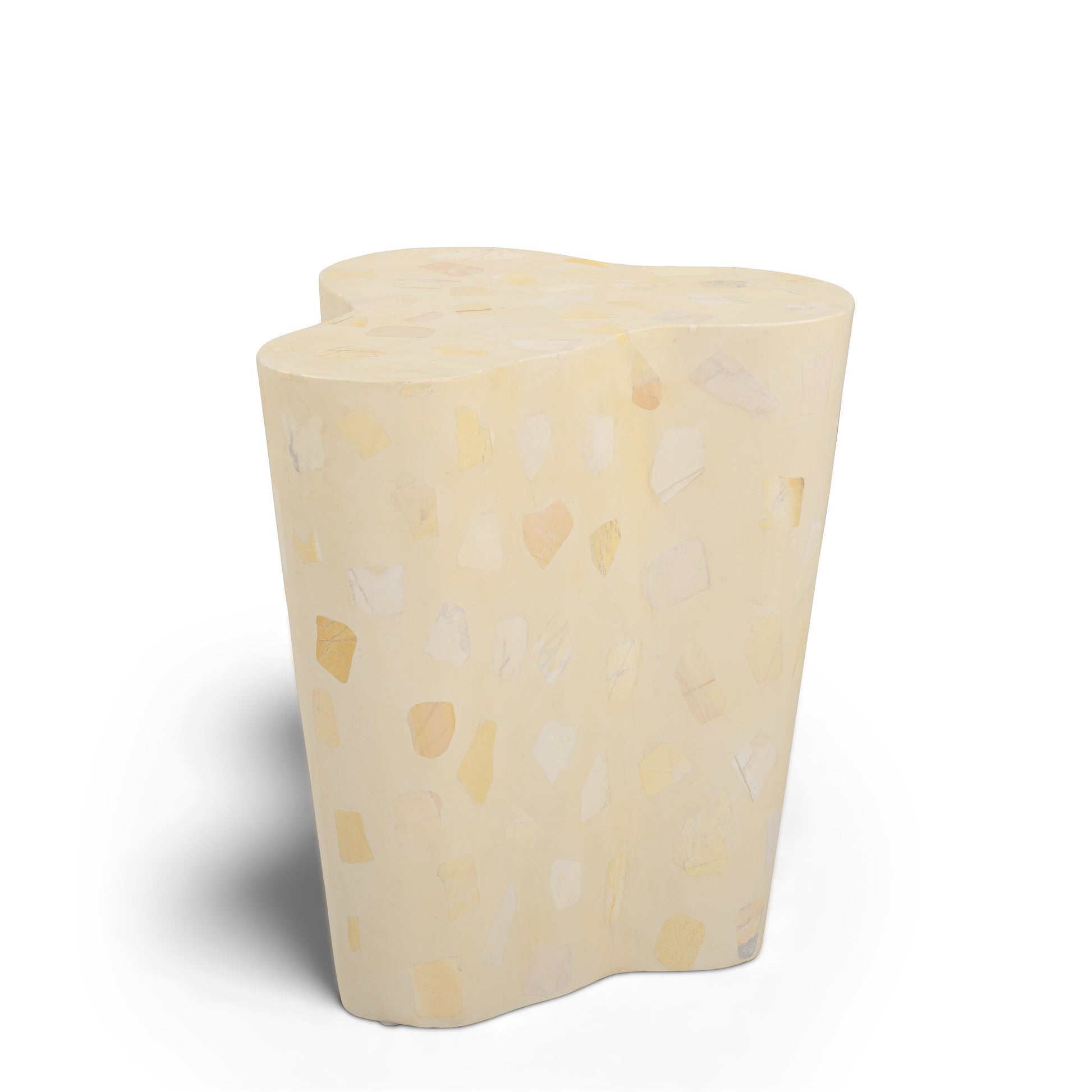 Slab Faux Terrazzo Indoor/Outdoor Side Table - Butternut - Image 3