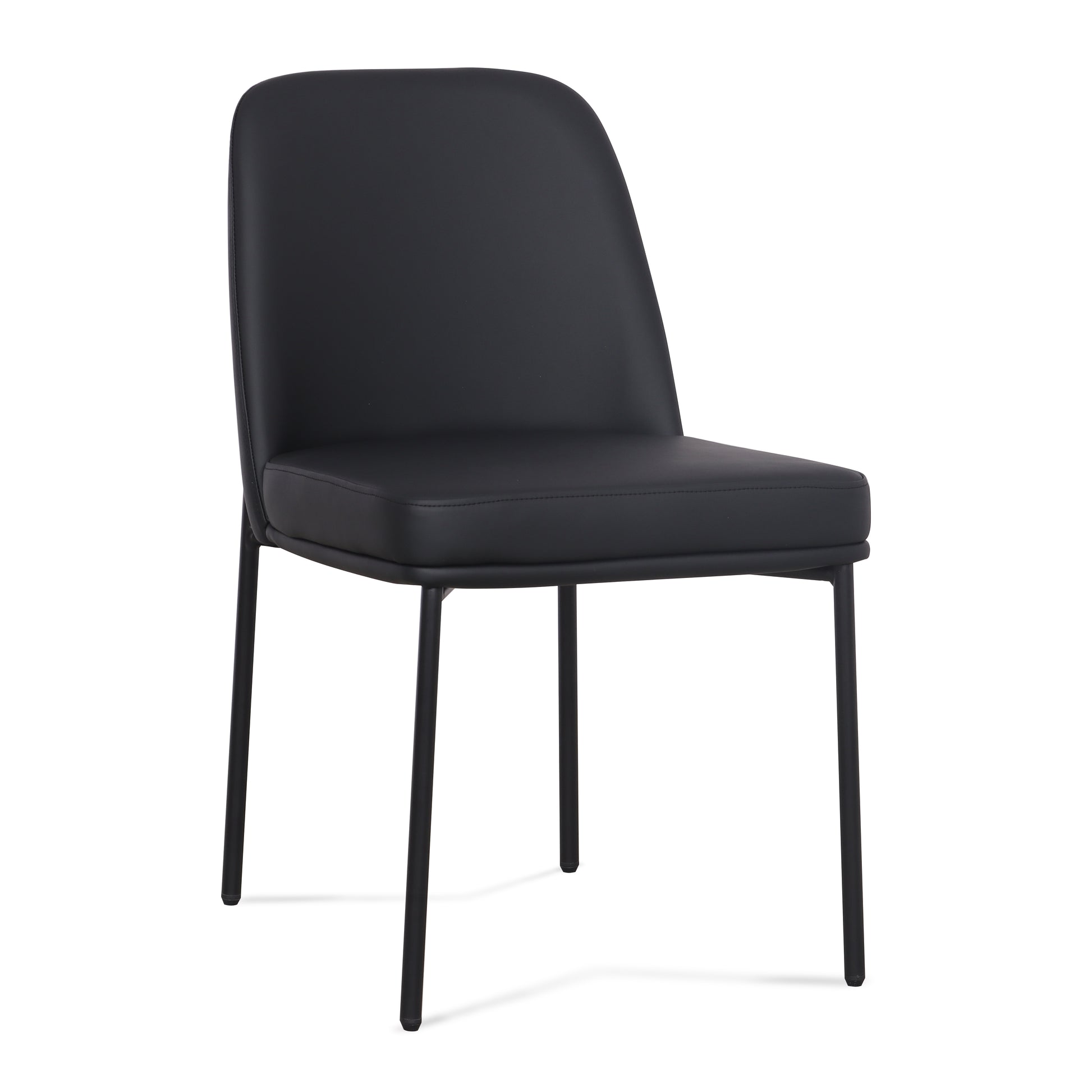 Sydney Performance Vegan Leather Dining Chair - Set of 2 - Black - Image 4