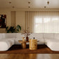 Zenith 8-Piece Contract-Grade Upcycled Fabric Modular U-Sectional - Cream - Image 2