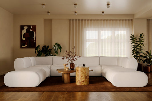 Zenith 8-Piece Contract-Grade Upcycled Fabric Modular U-Sectional - Image 2