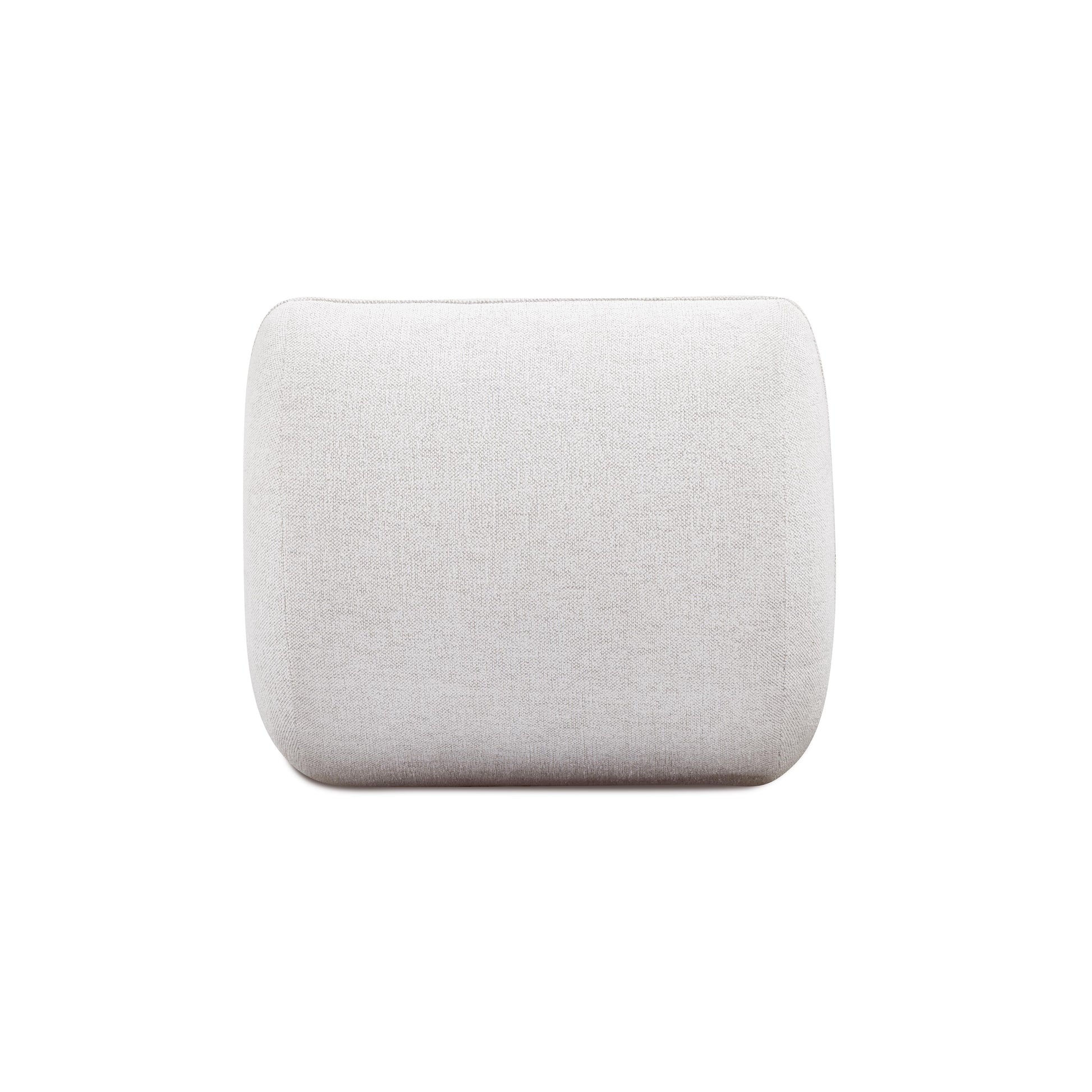 Arezza Stone White Contract-Grade Basketweave Chenille Armless Chair - Image 5