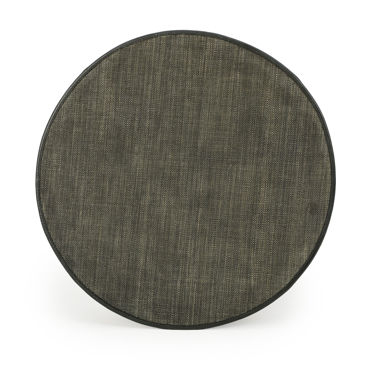 Mason Dark Green Faux Raffia Side Table - Image 3