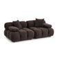 Calliope 79" Modular Loveseat - Dark Brown - Image 3