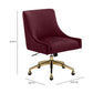 Beatrix Performance Velvet Office Swivel Chair - Burgundy - Image 6