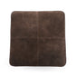 Daphne Square Suede Fringe Ottoman - Chocolate Brown - Image 5