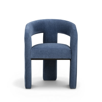 Malone Denim Blue Performance Fabric Dining Chair - Image 1