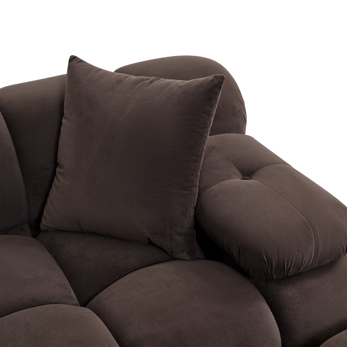 Calliope 118" Modular Sofa - Dark Brown - Image 4