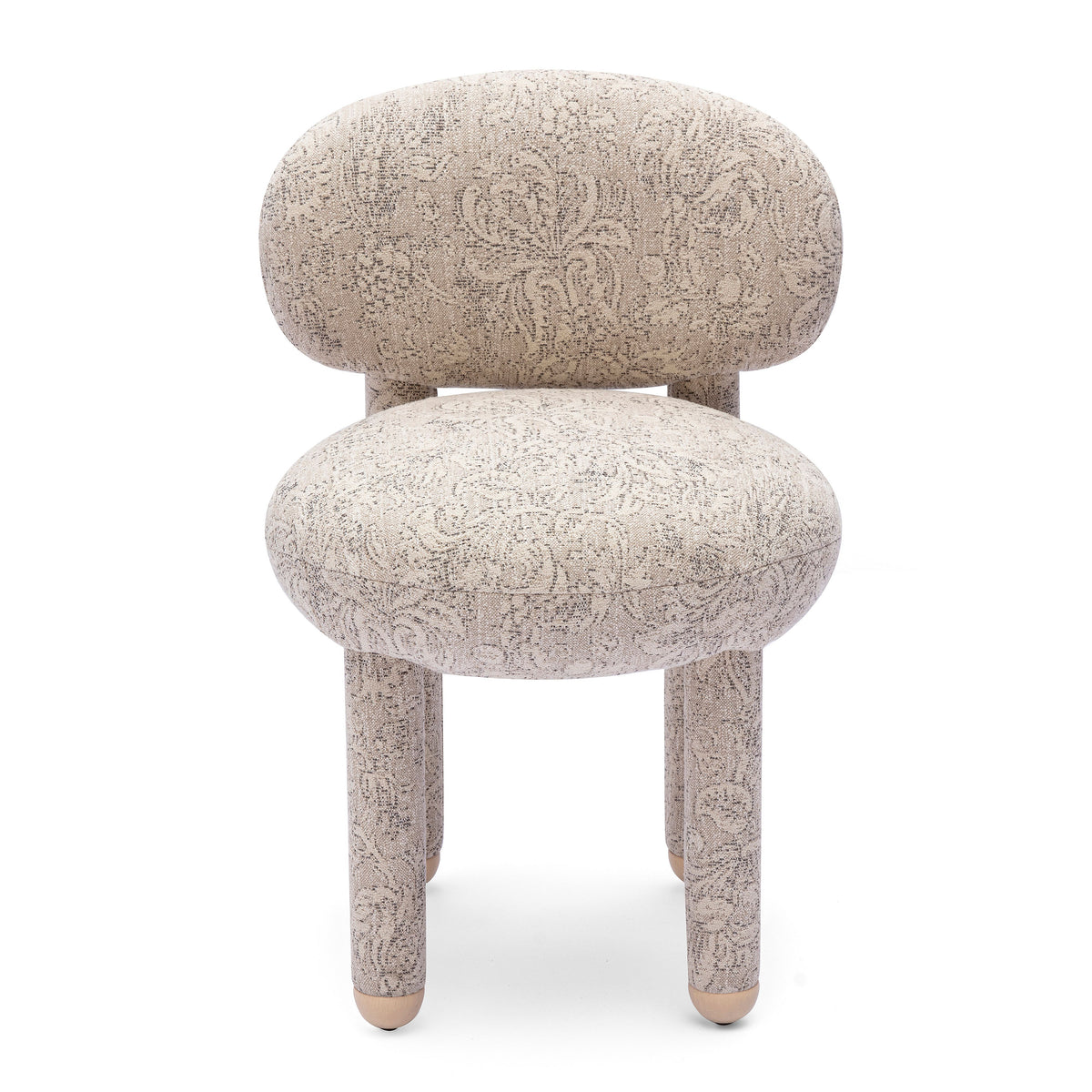 Manu Performance Fabric Side Chair - Neutral Floral - Image 3