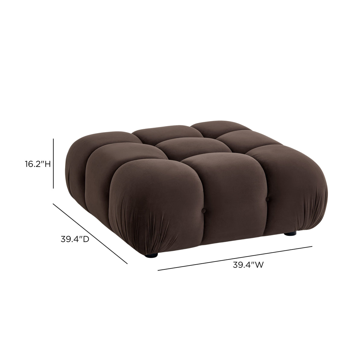 Calliope Performance Modular Ottoman - Dark Brown - Image 5