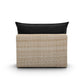 Cali Performance Fabric & Wicker Outdoor Armless Chair - Black / Natural - Image 4