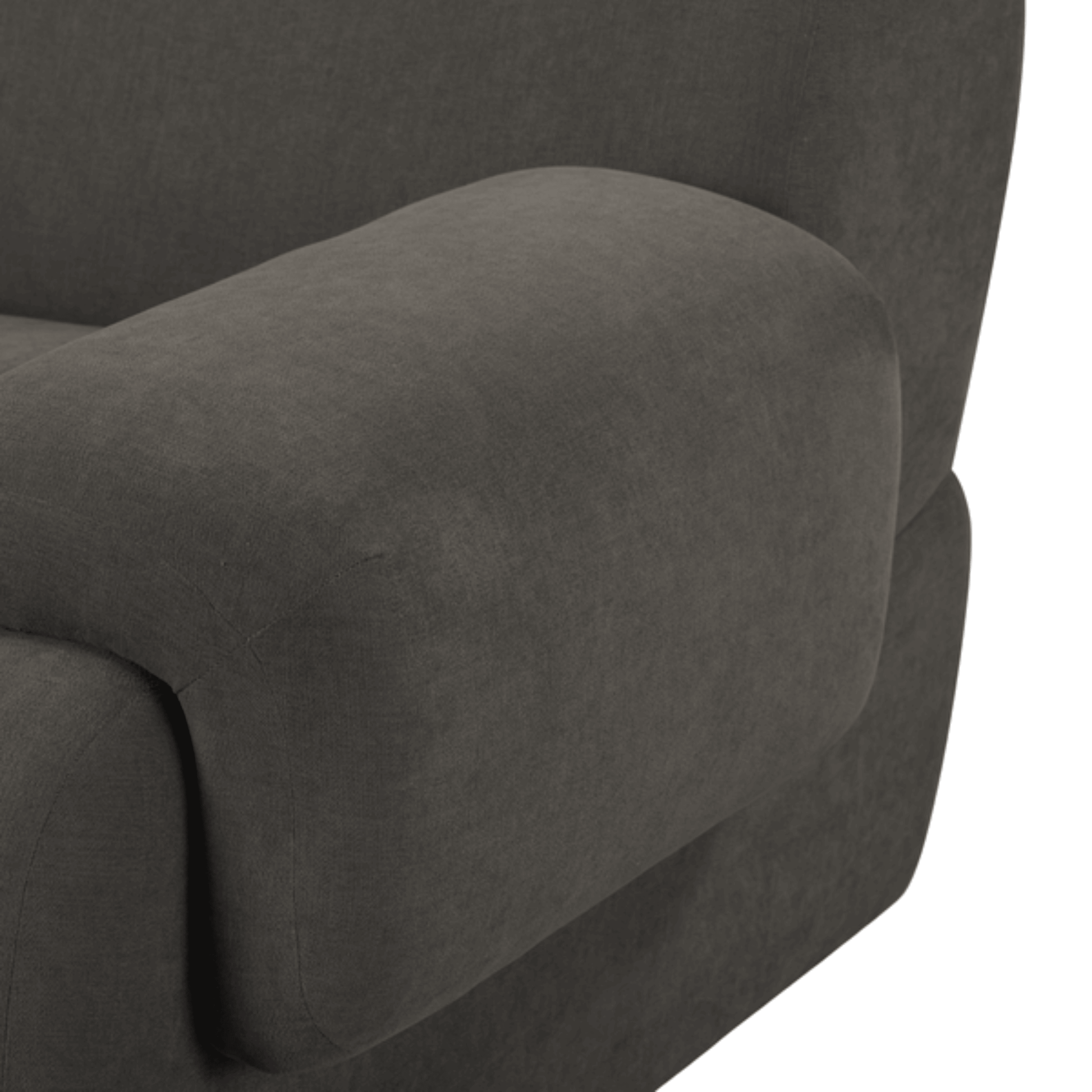 Zenith 116.5" Contract-Grade Upcycled Fabric Modular Sofa - Grey - Image 5