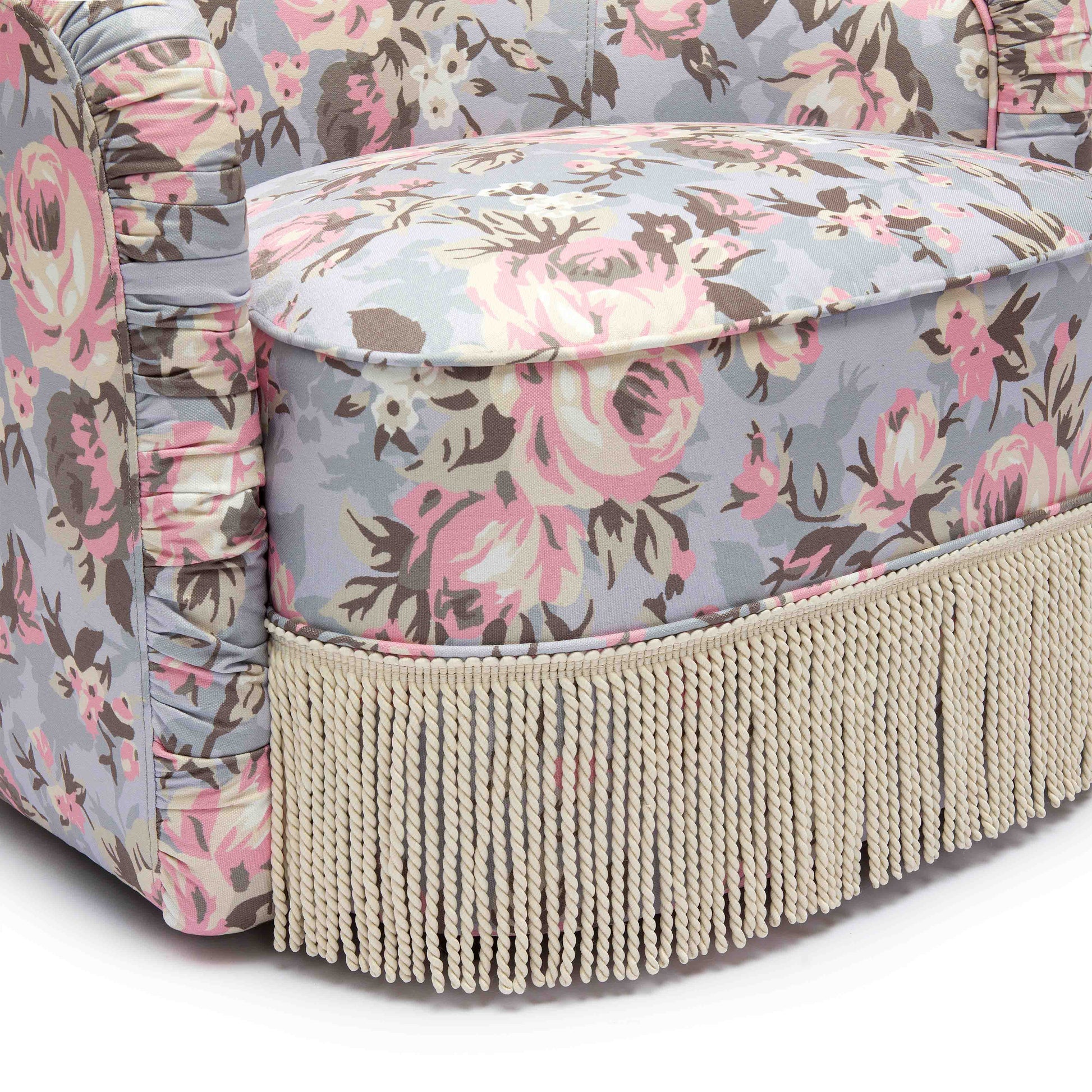 Pamela Tasseled Lounge Accent Chair - Spring Floral - Image 5