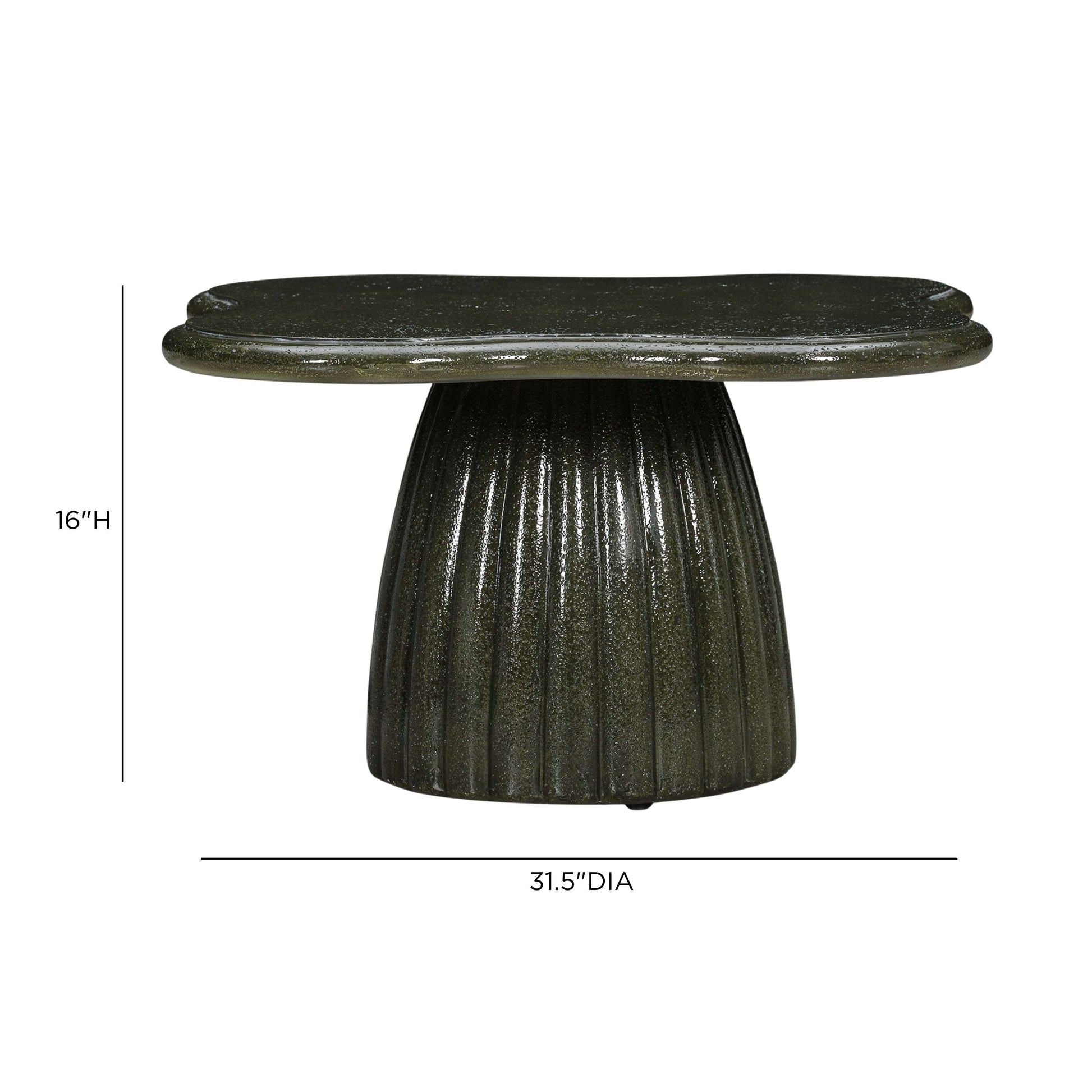 Addison 32" Green Concrete Indoor/Outdoor Coffee Table - Image 5