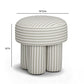 Masha Linen Accent Stool - Khaki Stripes - Image 7