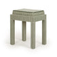 Kora Cotton Jute Contract-Grade Accent Stool - Green Stripes - Image 5