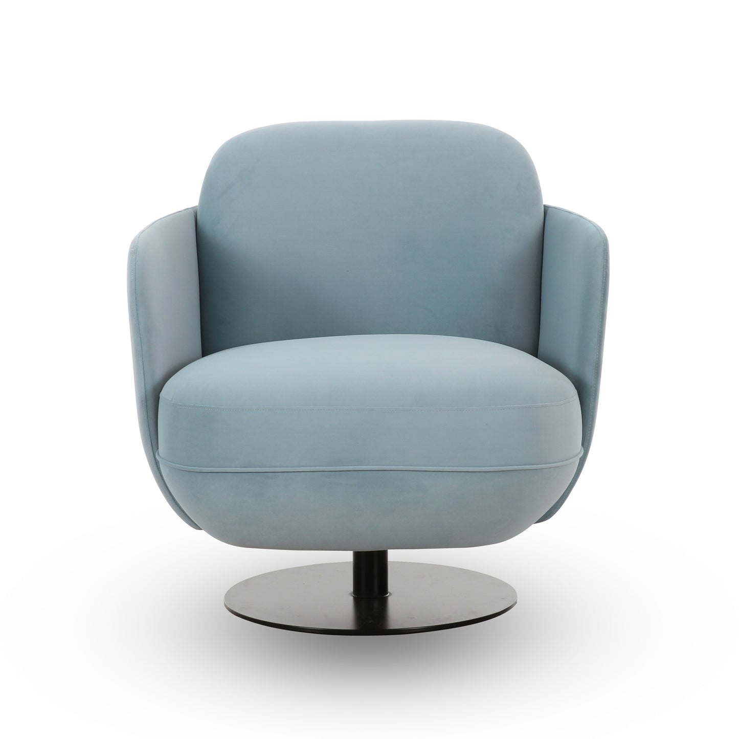 Solange Swivel Accent Chair - Blue - Image 3