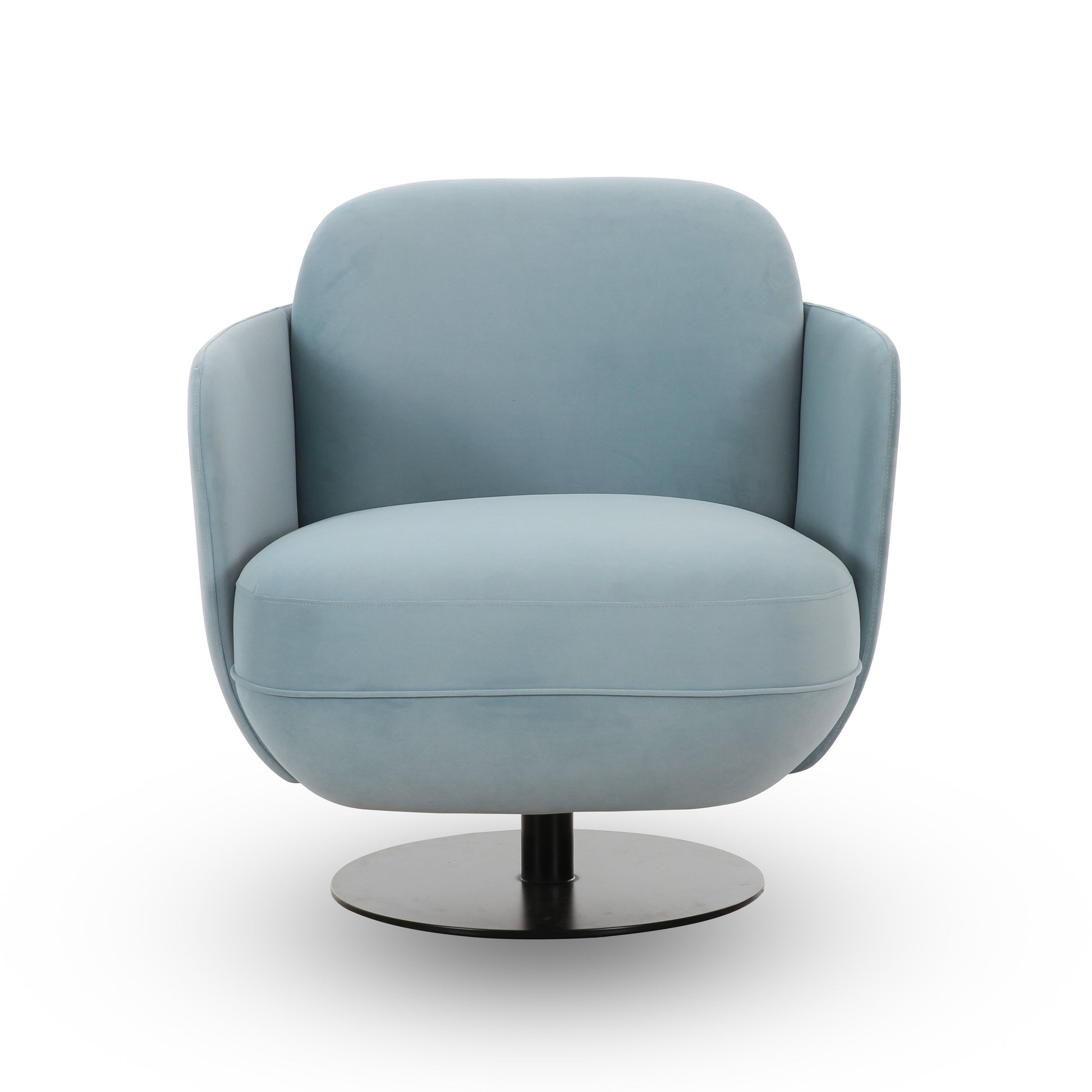 Solange Swivel Accent Chair - Blue - Image 3