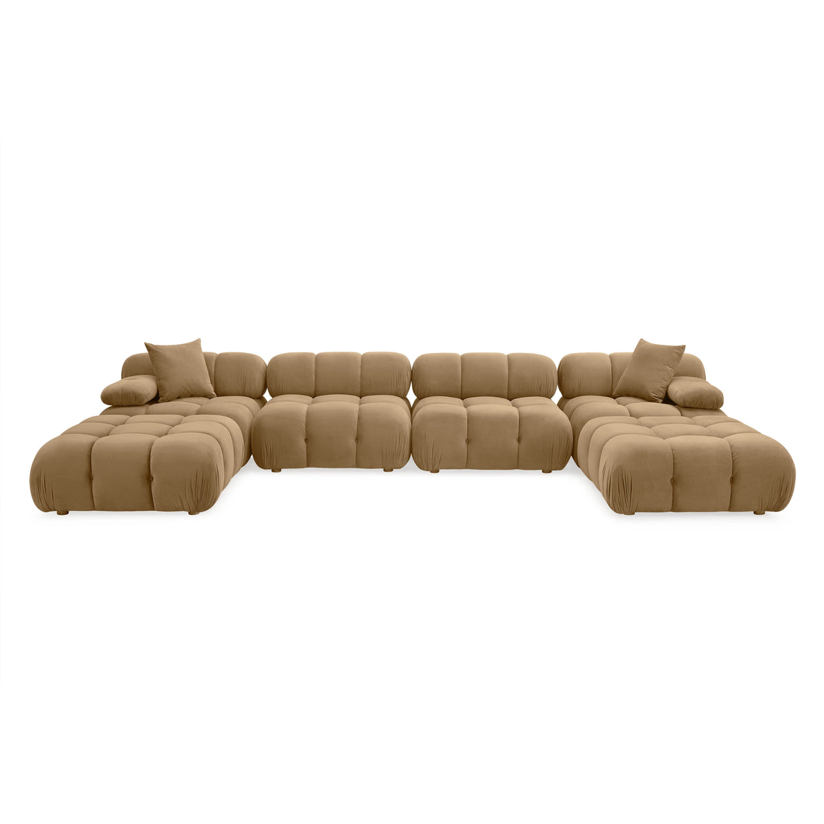 Calliope 6-piece Performance Modular U-Sectional - Cafe Au Lait - Image 1