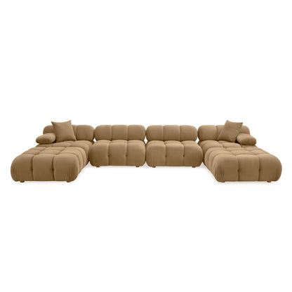 Calliope 6-piece Performance Modular U-Sectional - Cafe Au Lait - Image 2