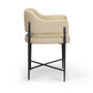 Sezanne Contract-Grade Vegan Leather Dining Chair - Taupe - Image 4