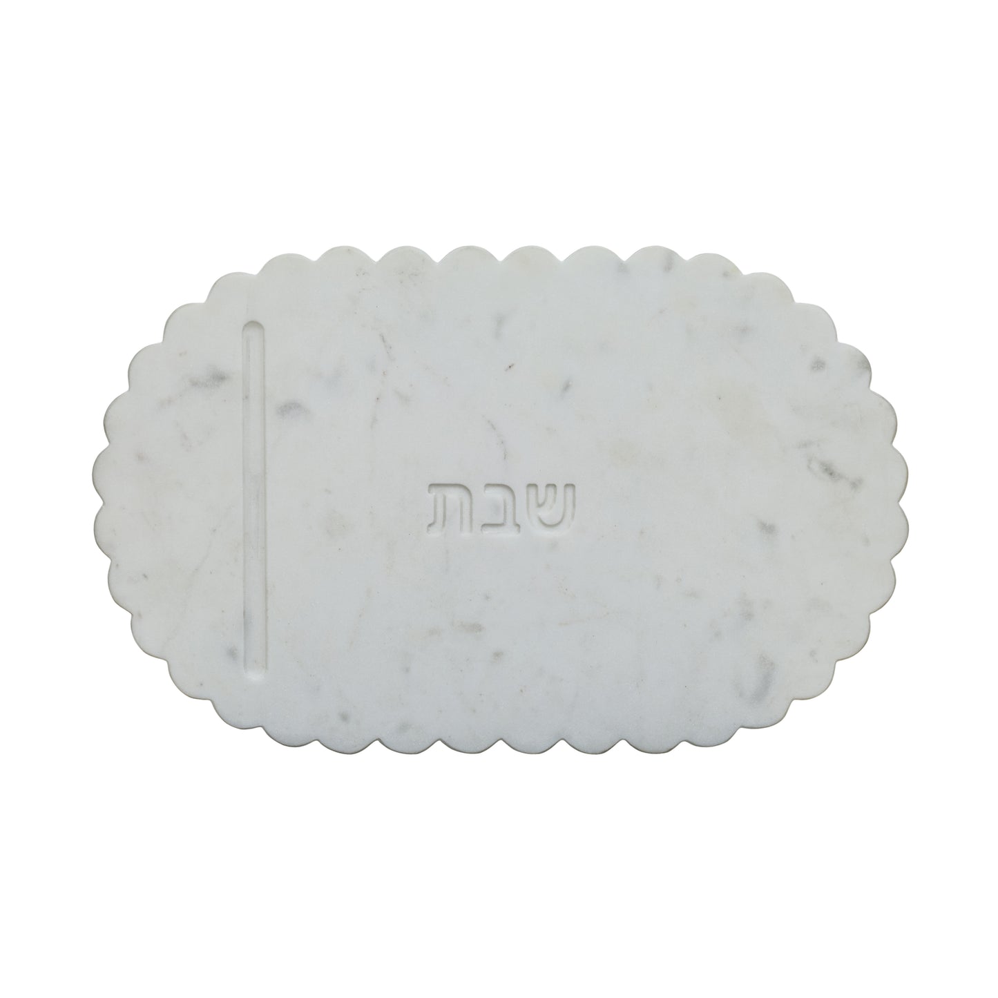 Shabbat Marble Serving Board - White Marble - Image 2