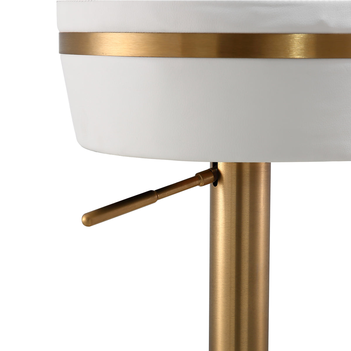 Astro Performance Vegan Leather Adjustable Stool - White - Image 7