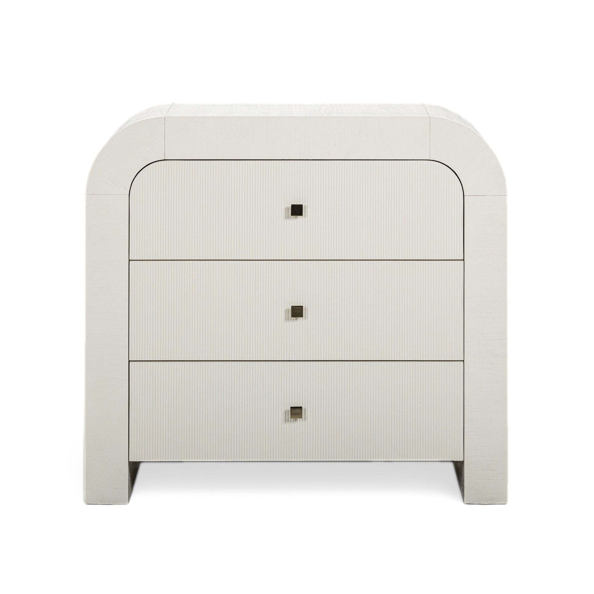 Hump 38" Arched 3-Drawer Bedside Chest - White - Image 1