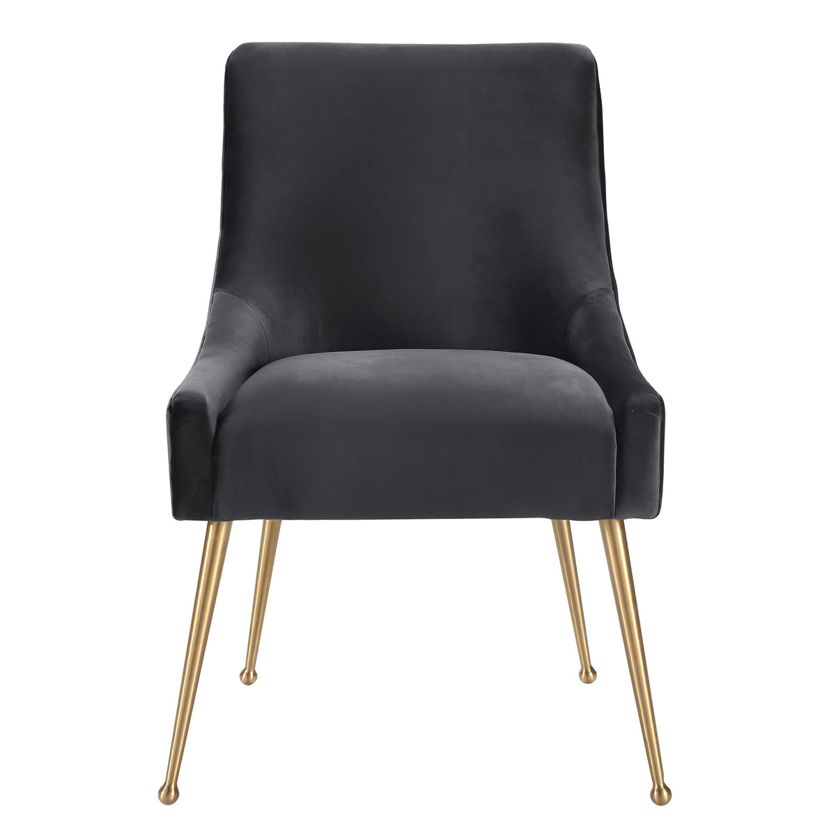 Beatrix Performance Velvet Dining Chair - Grey - Image 3