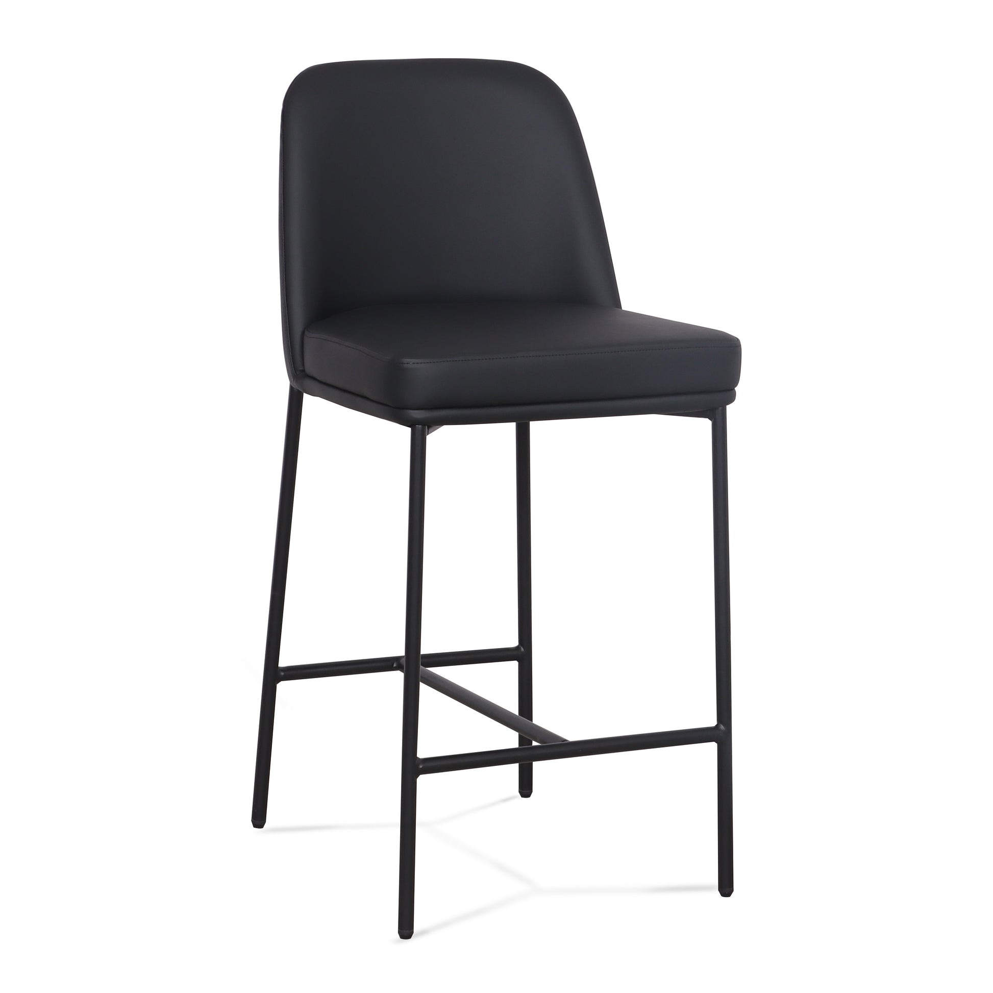 Sydney Performance Vegan Leather Counter Stool - Set of 2 - Black - Image 4