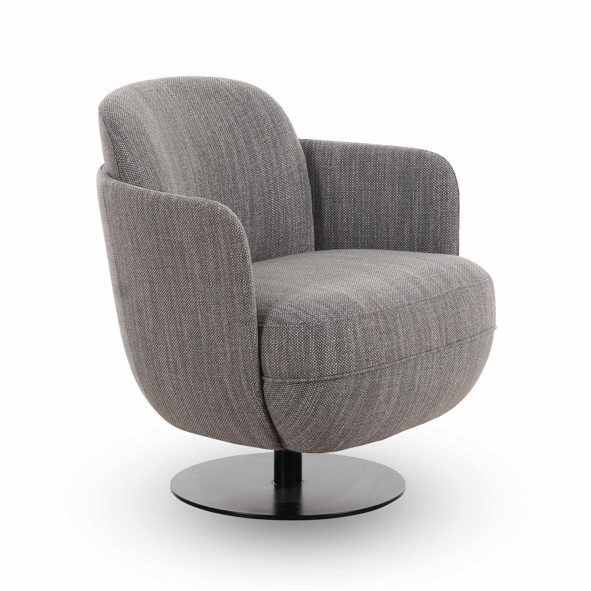 Solange Swivel Accent Chair - Grey - Image 1
